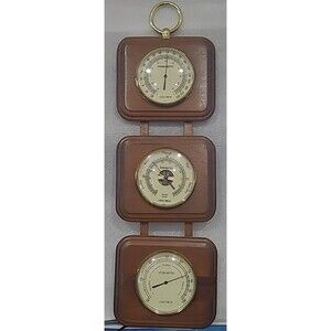 Vintage VERICHRON France Weather Station Thermometer  Barometer Hygrometer